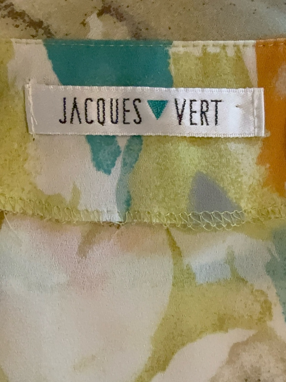 Jacques Vert Vintage Colrful, Tropical Print Button Up Blouse Women's Size 6 - Picture 13 of 14